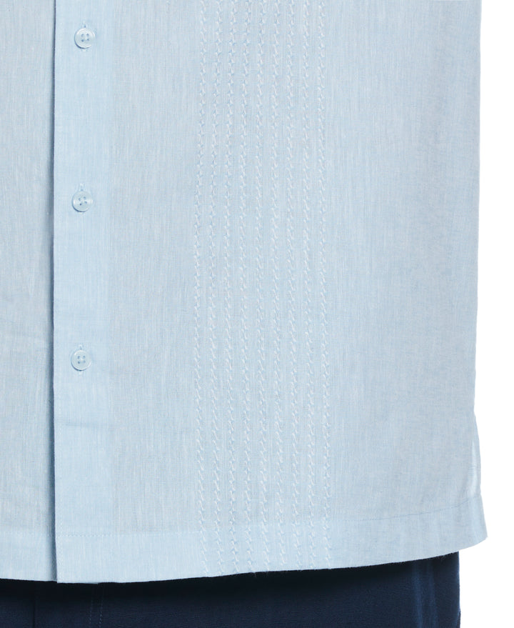 Big & Tall Linen Blend Dobby Shirt (Dream Blue) 