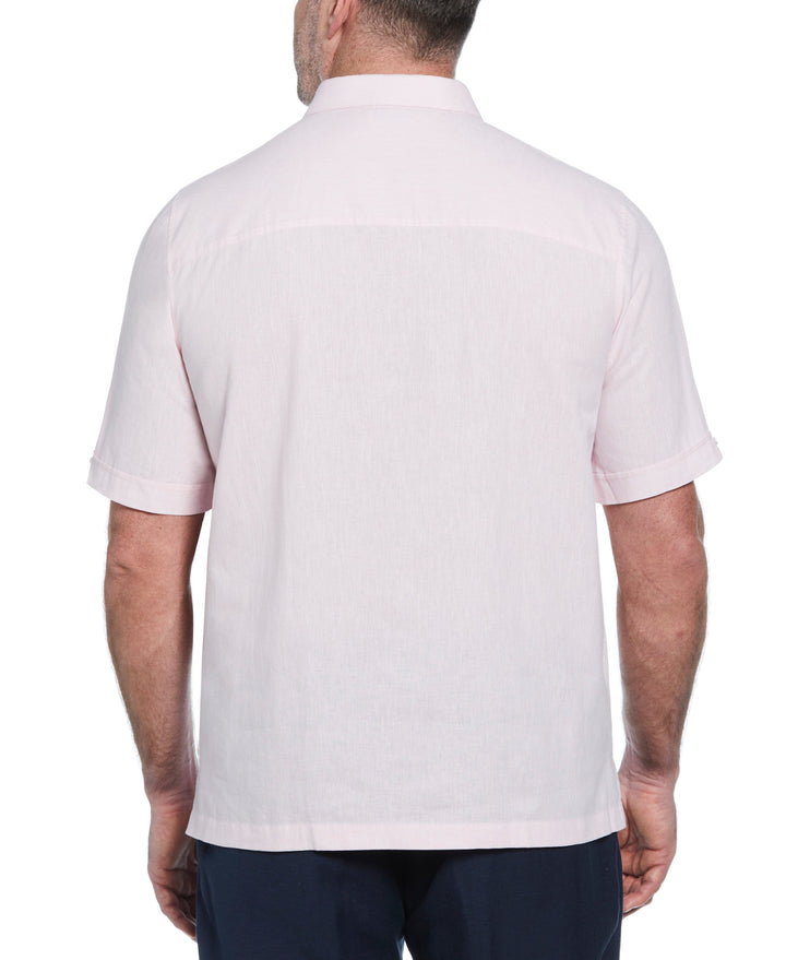 Big & Tall Linen Blend Dobby Shirt (Rose Shadow) 