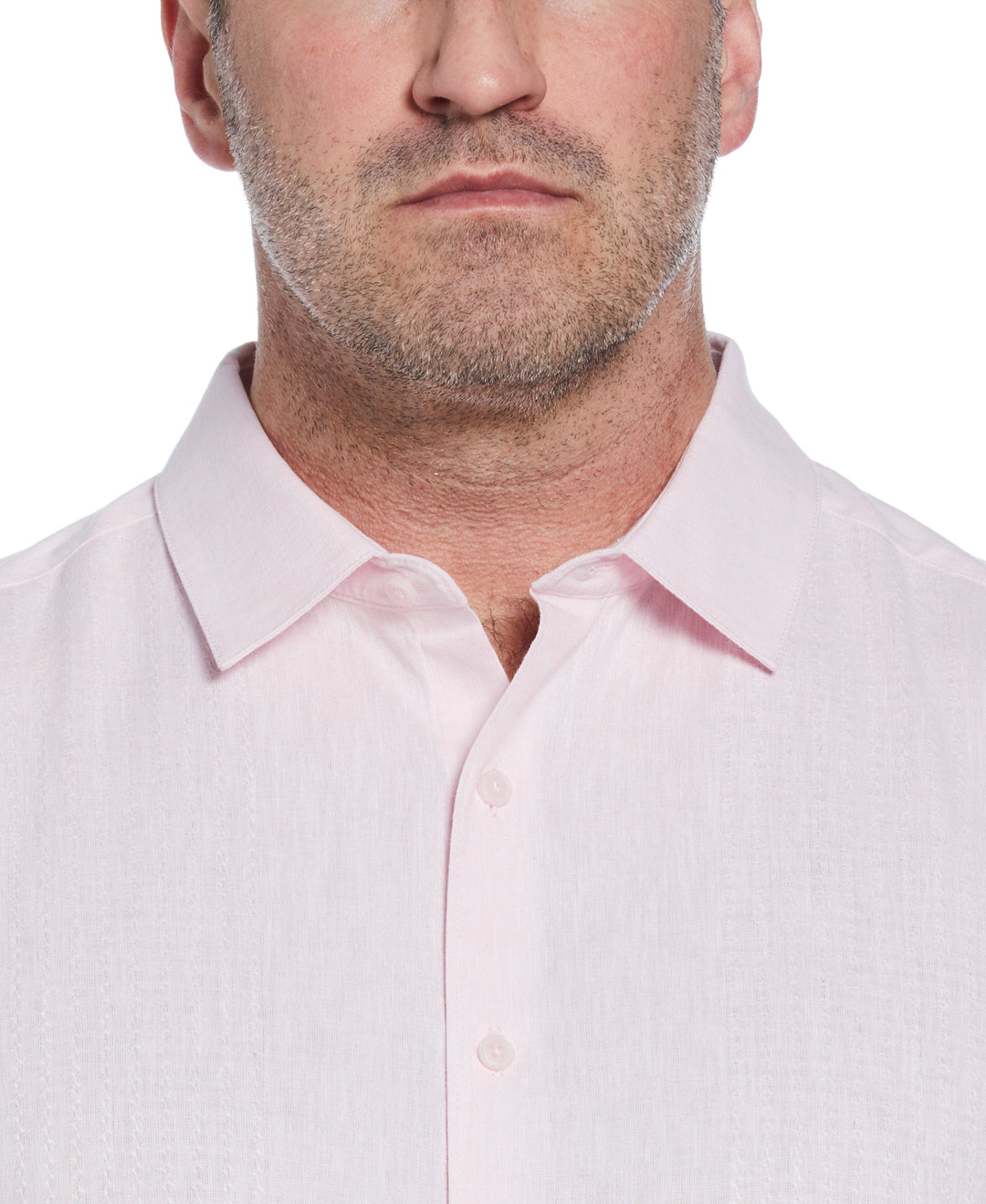 Big & Tall Linen Blend Dobby Shirt (Rose Shadow) 