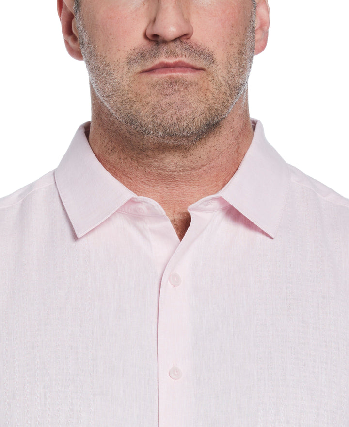 Big & Tall Linen Blend Dobby Shirt (Rose Shadow) 
