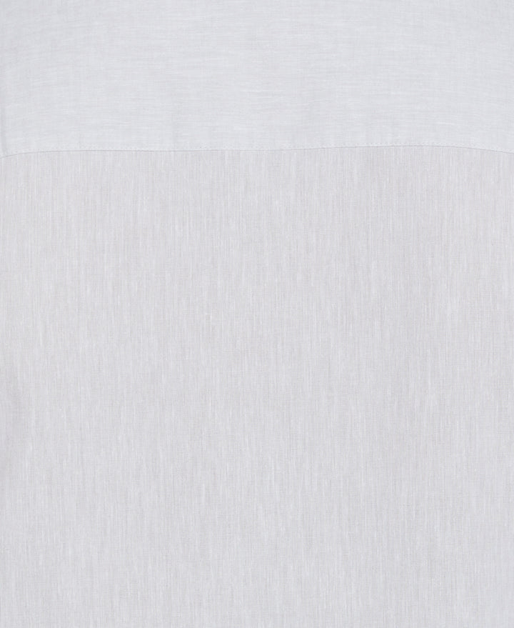 Big & Tall Linen Blend Dobby Shirt (Brilliant White) 