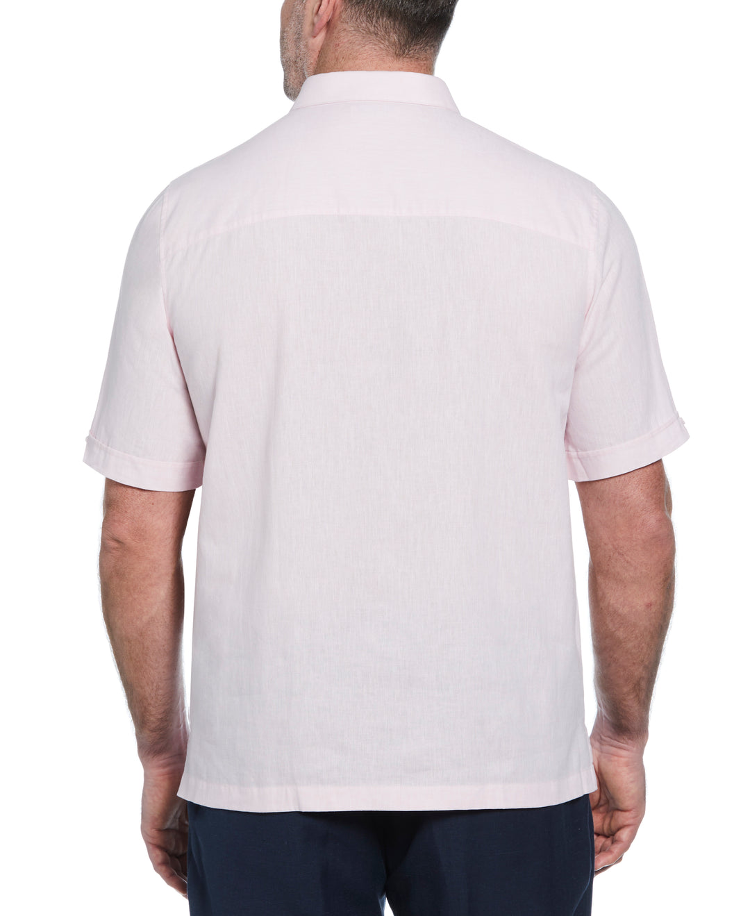 Big & Tall Linen Blend Dobby Shirt (Rose Shadow) 
