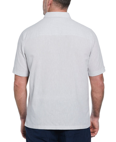 Big & Tall Engineered Dobby Panels Shirt (Brilliant White) 