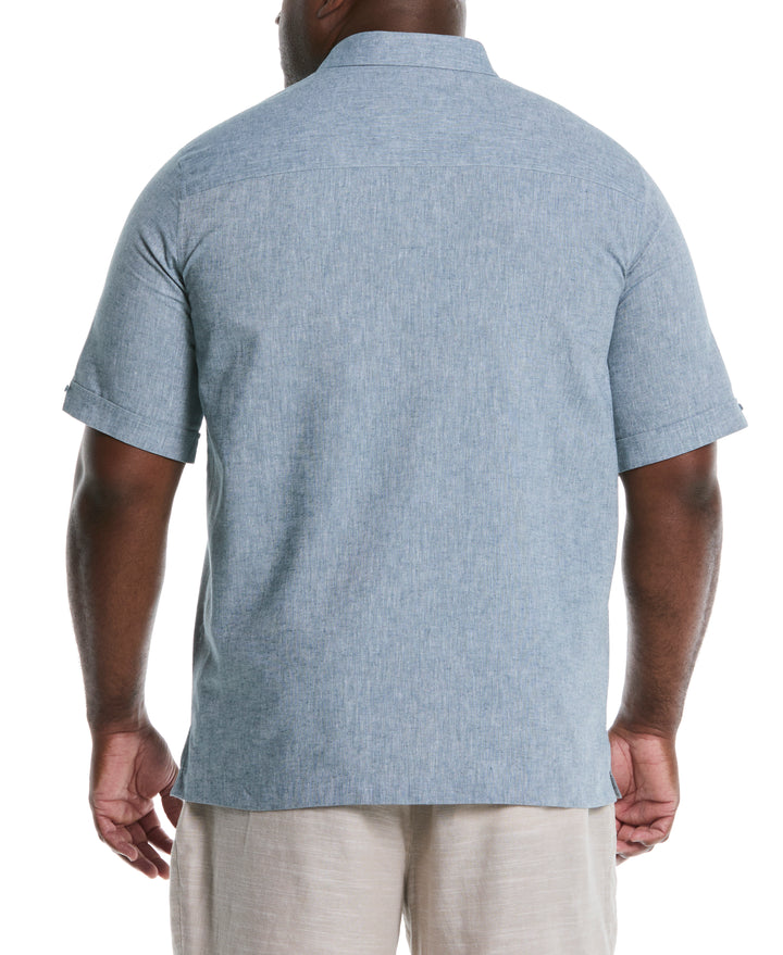 Big & Tall Linen Blend Dobby Shirt (Tapestry) 