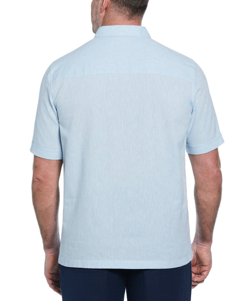 Big & Tall Engineered Dobby Panels Shirt (Dream Blue) 