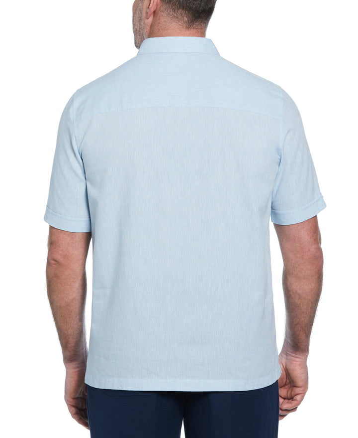 Big & Tall Linen Blend Dobby Shirt (Dream Blue) 