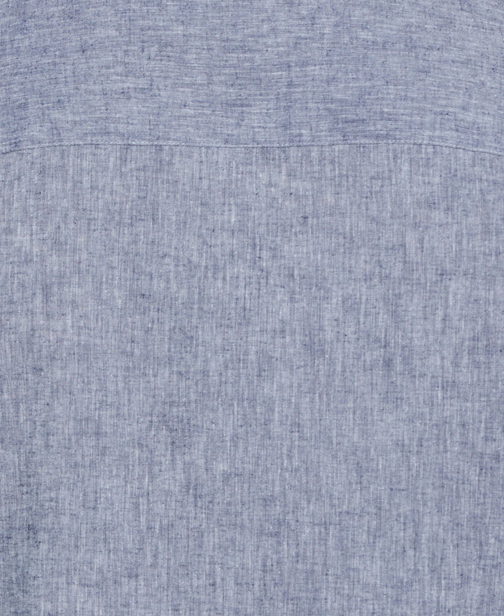 Big & Tall Linen Blend Dobby Shirt (Dress Blues) 