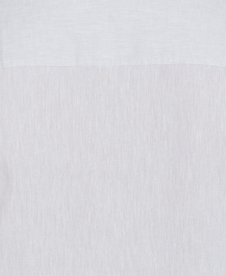 Big & Tall Linen Blend Dobby Shirt (Brilliant White) 