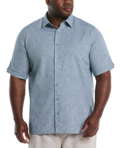 Big & Tall Engineered Dobby Panels Shirt (Tapestry) 