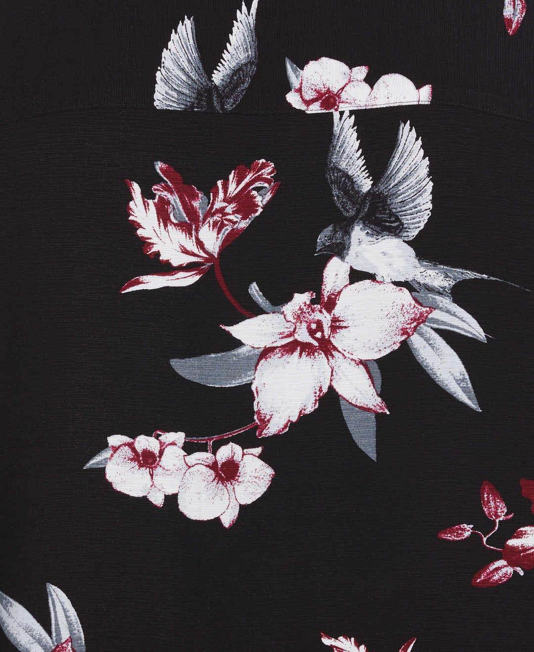 Big & Tall Floral Conversational Print Shirt (Jet Black) 