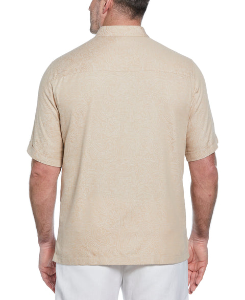 Big & Tall Floral Paisley Shirt (Irish Cream) 