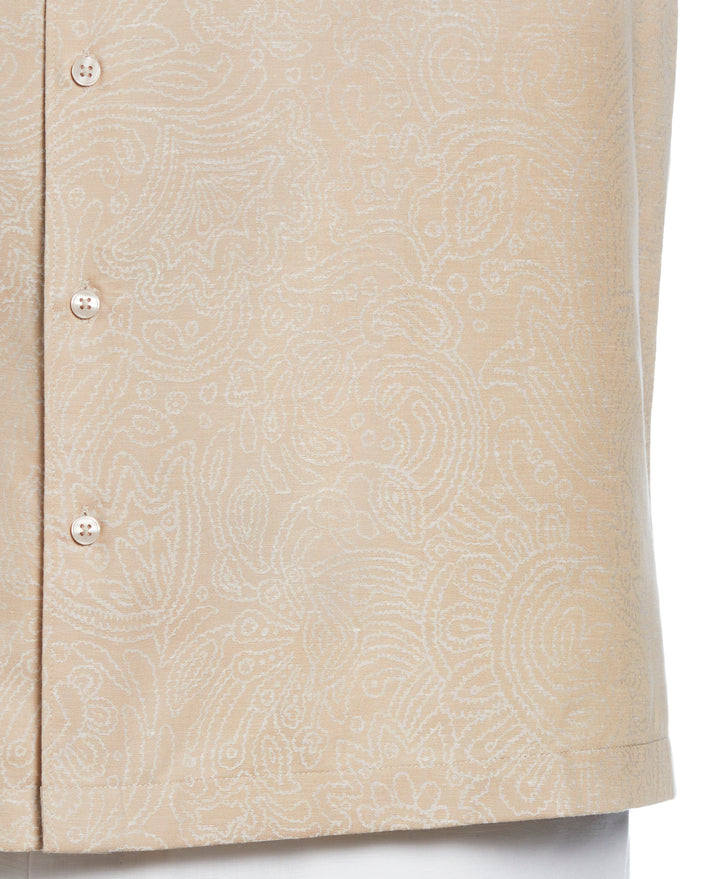 Big & Tall Floral Paisley Shirt (Irish Cream) 