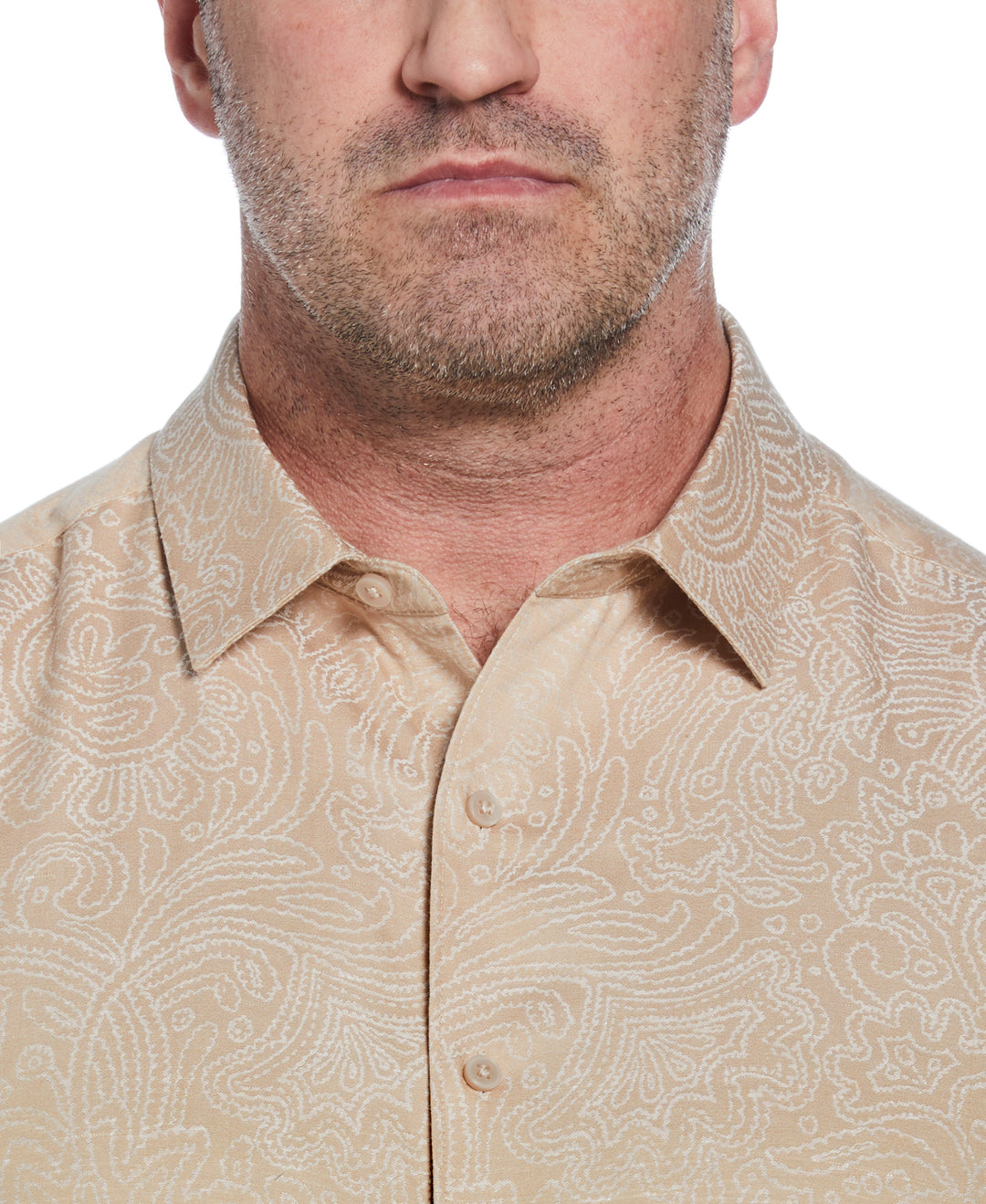 Big & Tall Floral Paisley Shirt (Irish Cream) 