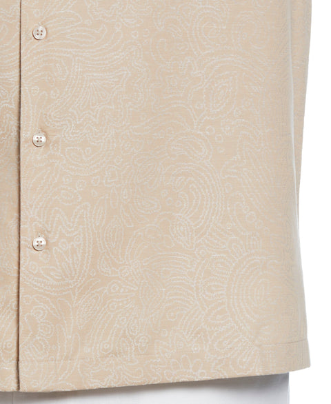 Big & Tall Floral Paisley Shirt (Irish Cream) 