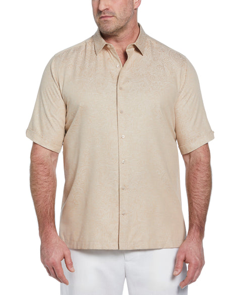 Big & Tall Floral Paisley Shirt (Irish Cream) 