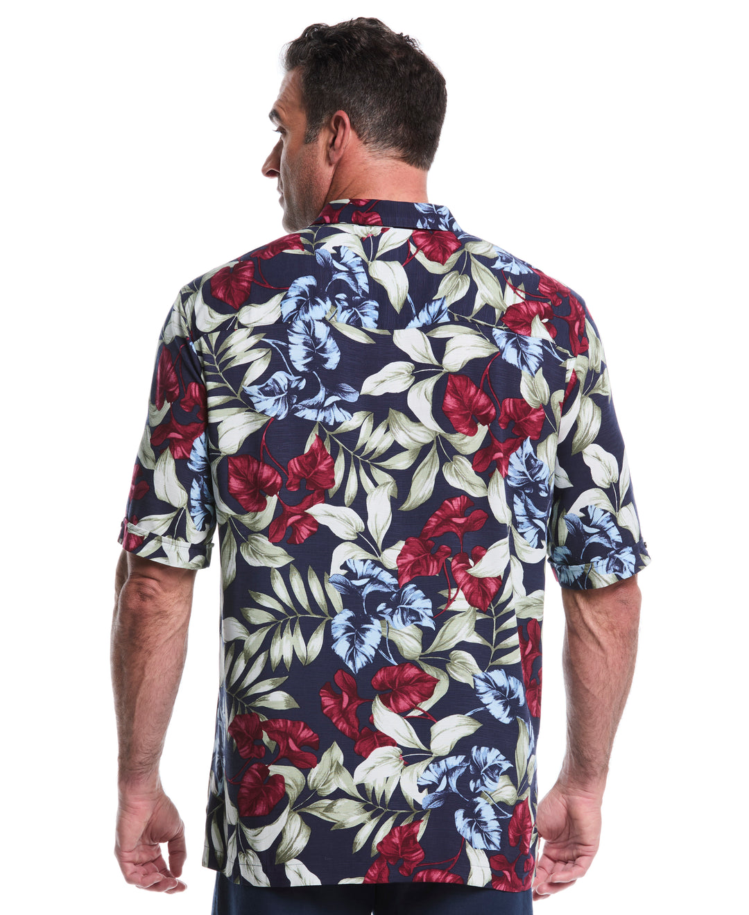 Big & Tall Floral Print Shirt (Dress Blues) 