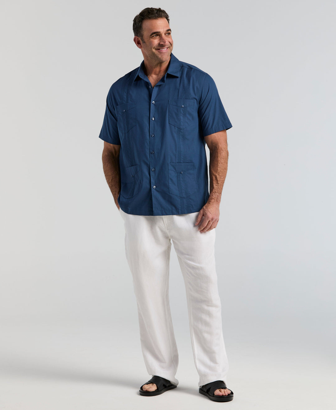 Four Pocket Guayabera Shirt (Ensign Blue) 