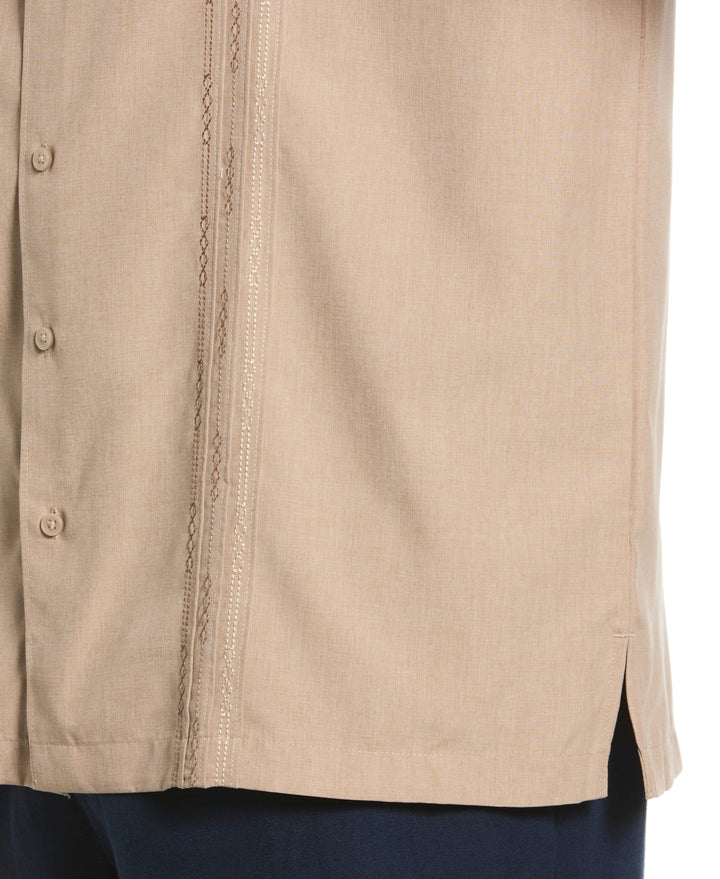 Big & Tall Chambray Geo Embroidery Shirt (Island Fossil) 