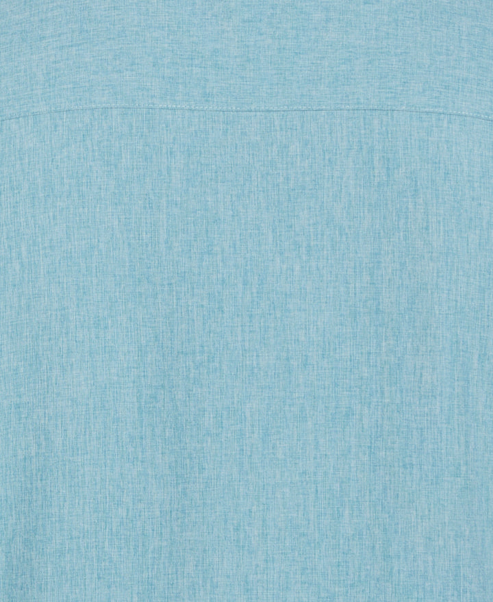 Big & Tall Chambray Geo Embroidery Shirt (Surf Spray) 