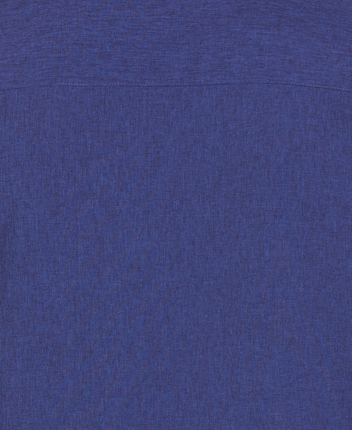 Big & Tall Chambray Geo Embroidery Shirt (Skipper Blue) 