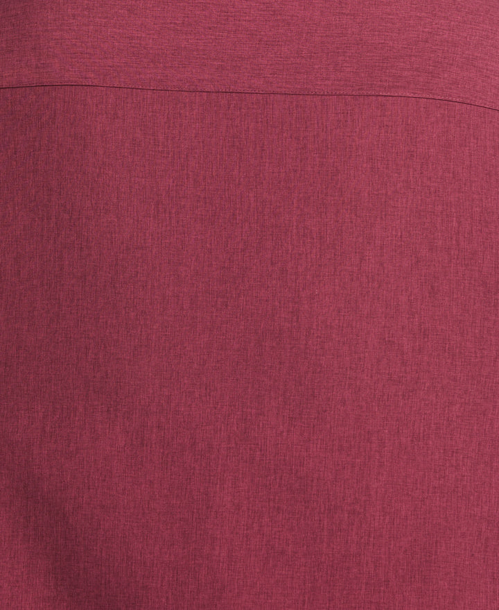 Big & Tall Chambray Geo Embroidery Shirt (Cordovan) 