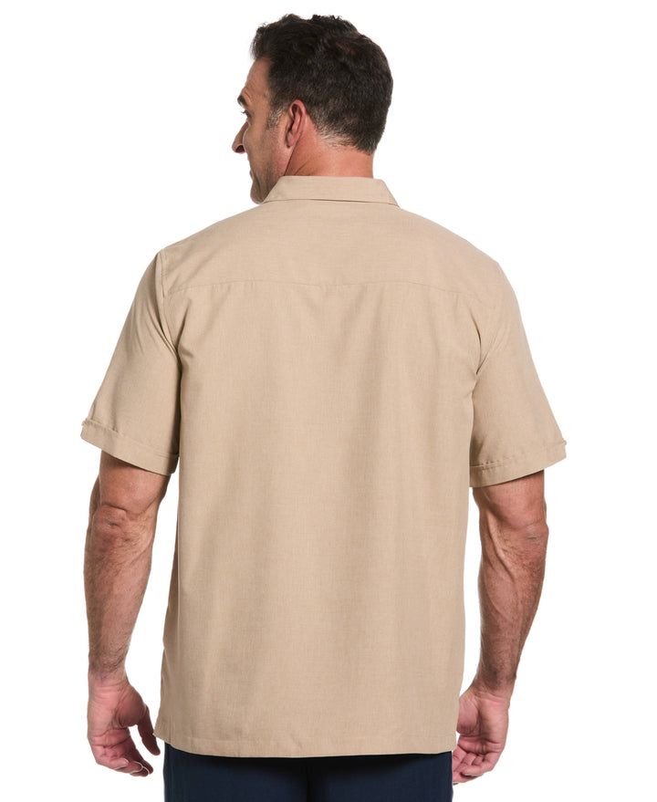 Big & Tall Geo Embroidered Panel Shirt-Casual Shirts-Cubavera