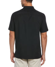 Big & Tall Short Sleeve Front Tuck With Geo Stitching (Jet Black) 