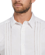 Big & Tall Short Sleeve Front Tuck With Geo Stitching (Bright White) 