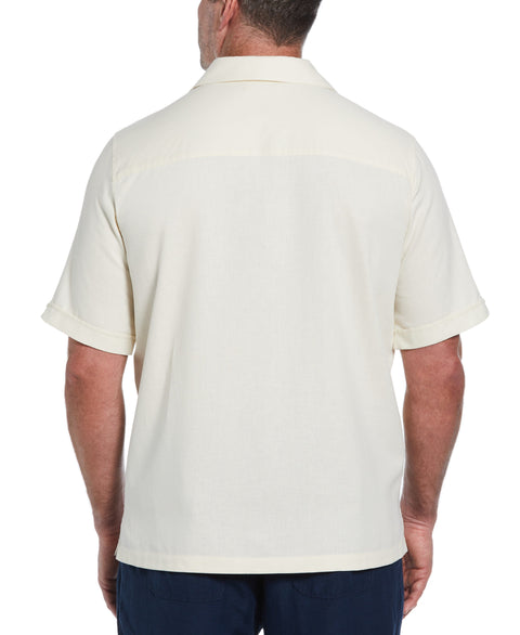Big & Tall Gradient Panel Print Shirt (Tofu) 