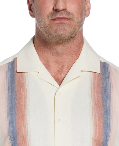 Big & Tall Gradient Panel Print Shirt (Tofu) 