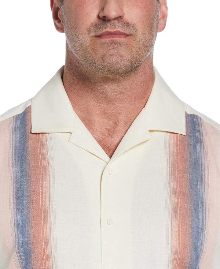 Big & Tall Gradient Panel Print Shirt (Tofu) 