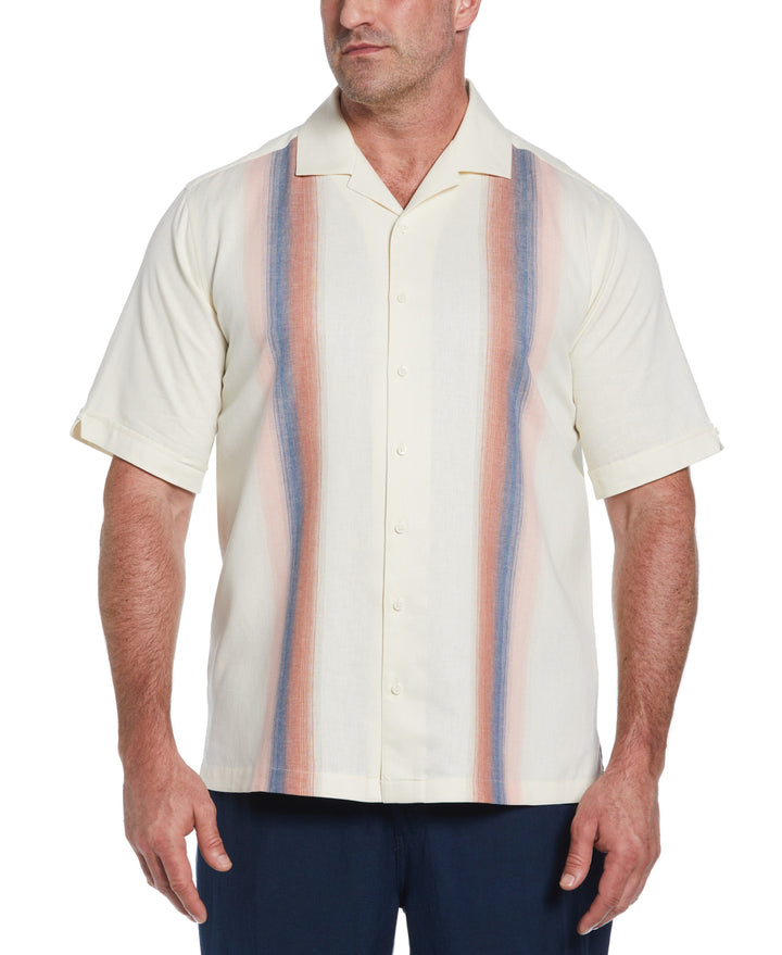 Big & Tall Gradient Panel Print Shirt (Tofu) 