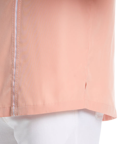 Big & Tall Insert Panel Pickstitch Shirt (Dusty Coral) 