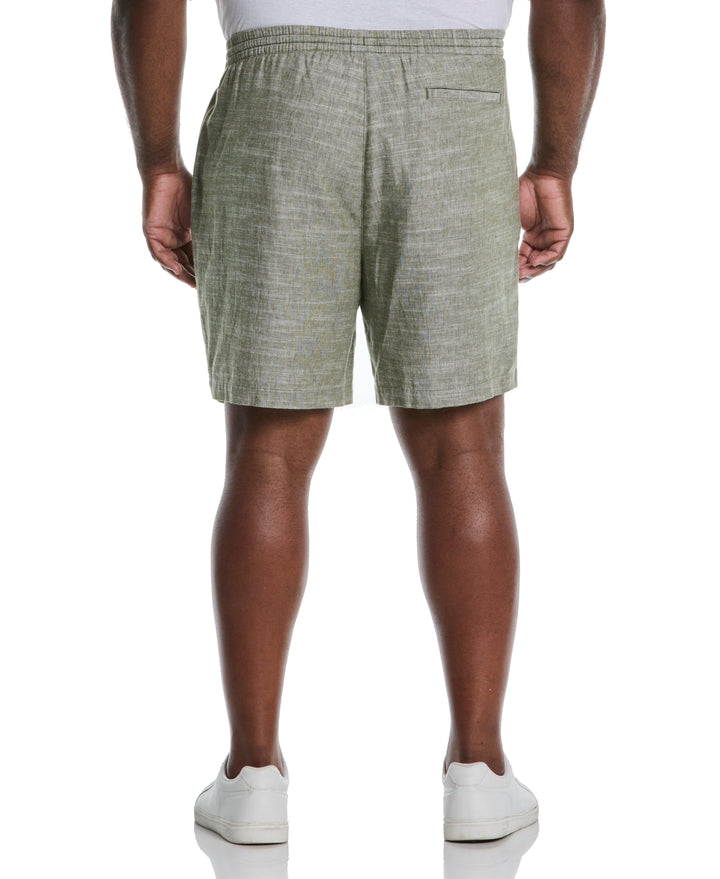 Big & Tall Linen Blend 7" Short (Olivine) 
