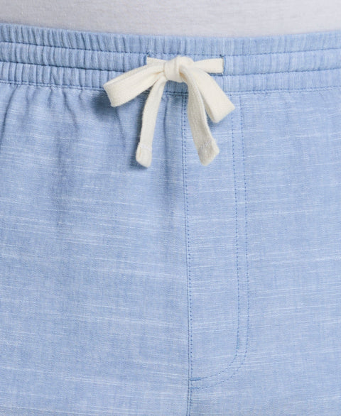 Big & Tall Linen Blend 7 1/2" Cross Dyed Slub Short (Ashleigh Blue) 