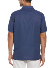 Linen Blend Asymmetrical Tropical Print Cuban Collar Shirt (Oceana) 