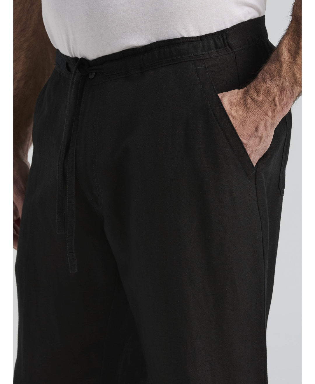 Big & Tall Linen-Blend Core Drawstring Pants-Pants-Cubavera