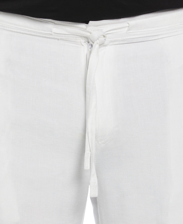 Big & Tall Linen Blend Drawstring Pant (Brilliant White) 