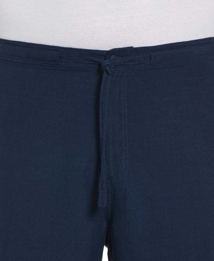 Big & Tall Linen Blend Drawstring Pant (Dress Blues) 