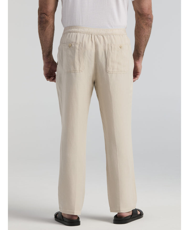 Big & Tall Linen-Blend Core Drawstring Pants-Pants-Cubavera