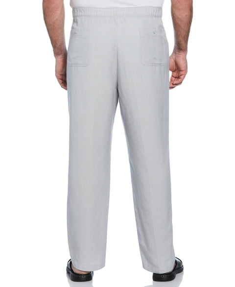 Big and Tall Linen Blend Core Drawstring Pant (Harbor Mist) 