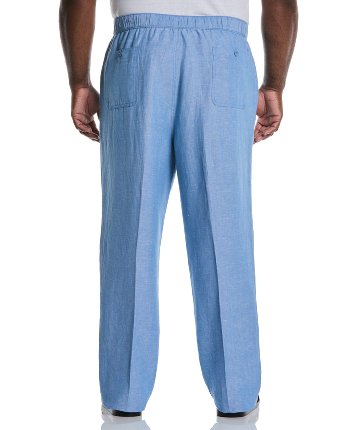 Big & Tall Linen Blend Drawstring Pant (Ashleigh Blue) 