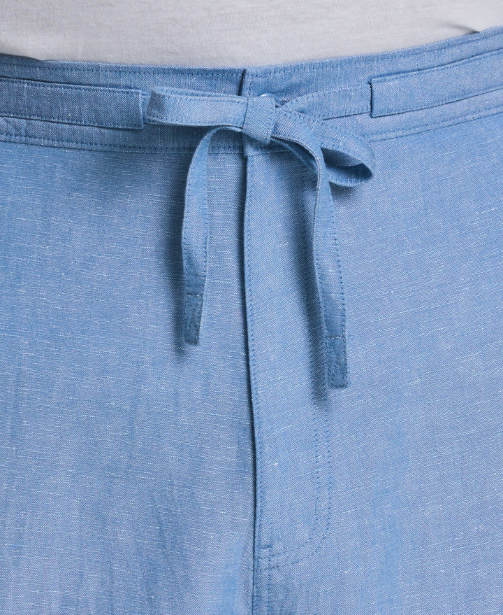 Big & Tall Linen Blend Drawstring Pant (Ashleigh Blue) 