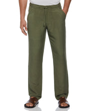 Big & Tall Linen Blend Drawstring Pant (Olivine) 