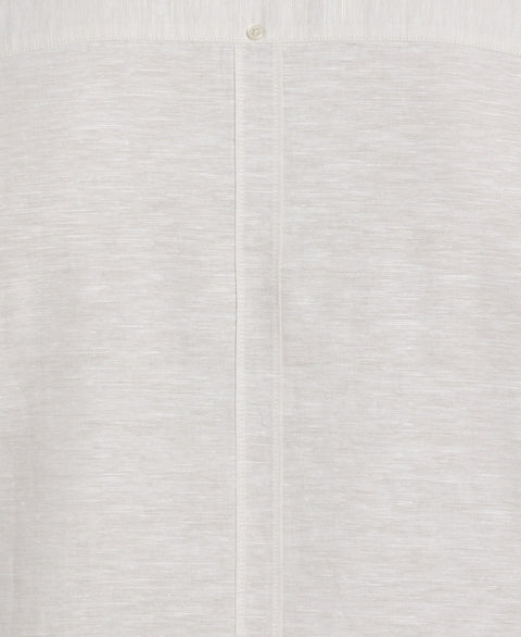 Big & Tall Linen Blend Cross Dye Guayabera Shirt (Silver Lining) 