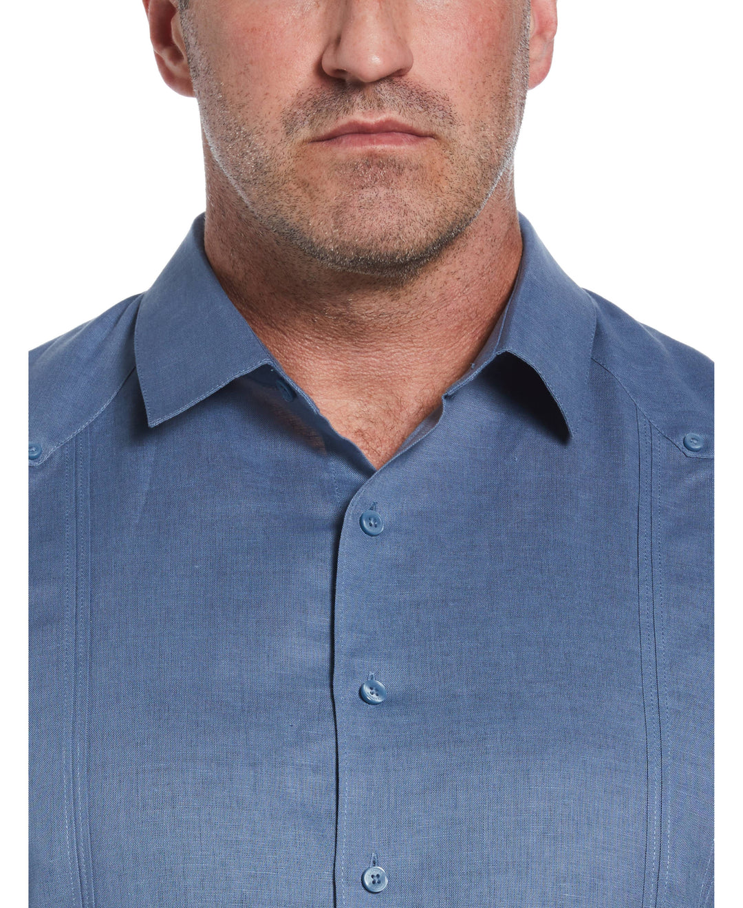 Linen Blend Dobby Camp Collar Shirt (Spellbound) 