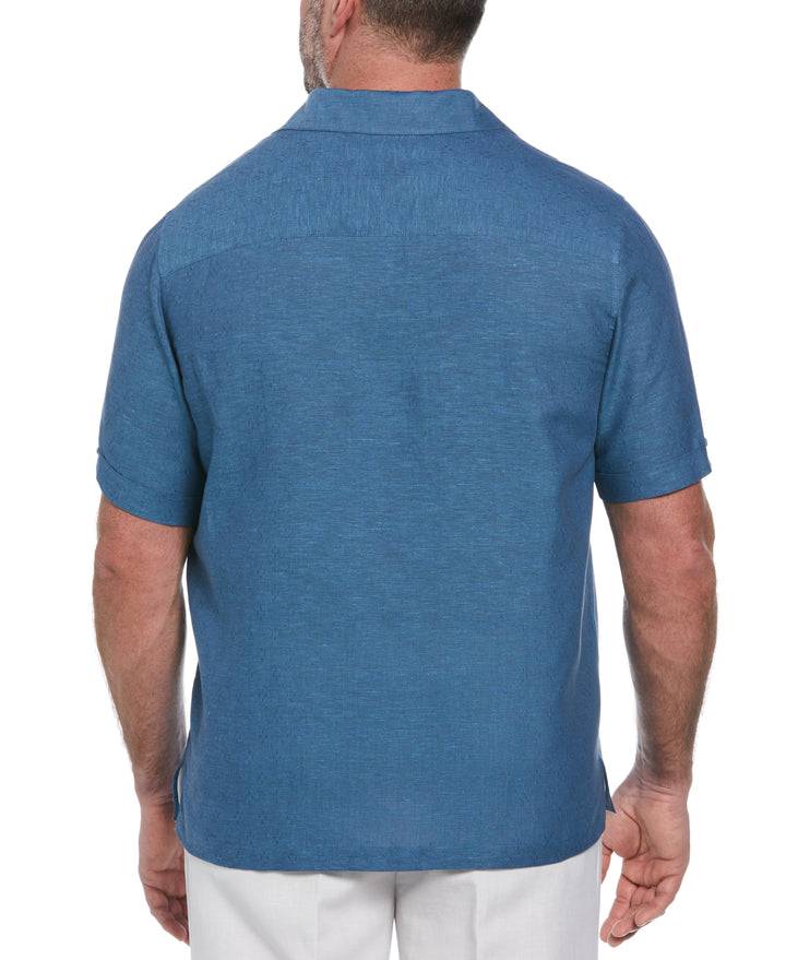 Linen Blend Dobby Camp Collar Shirt (Spellbound) 