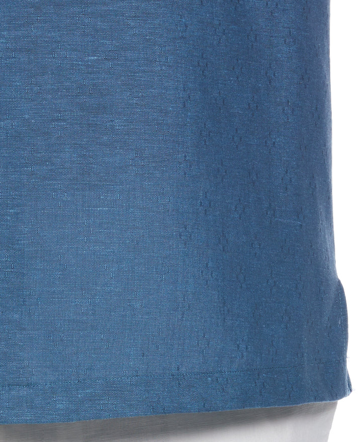Linen Blend Dobby Camp Collar Shirt (Spellbound) 
