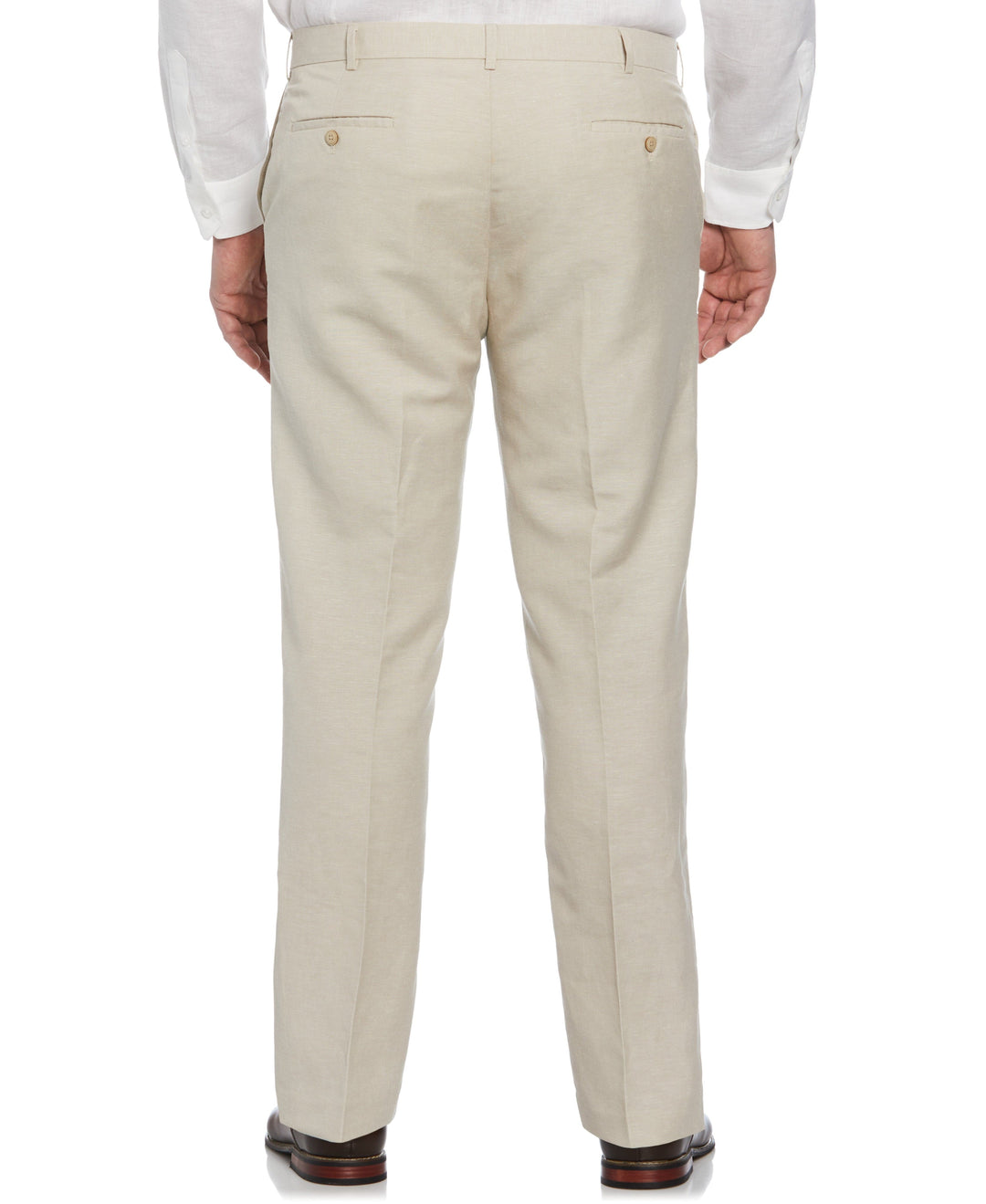 Big & Tall Linen Blend Suit Pant (Khaki) 