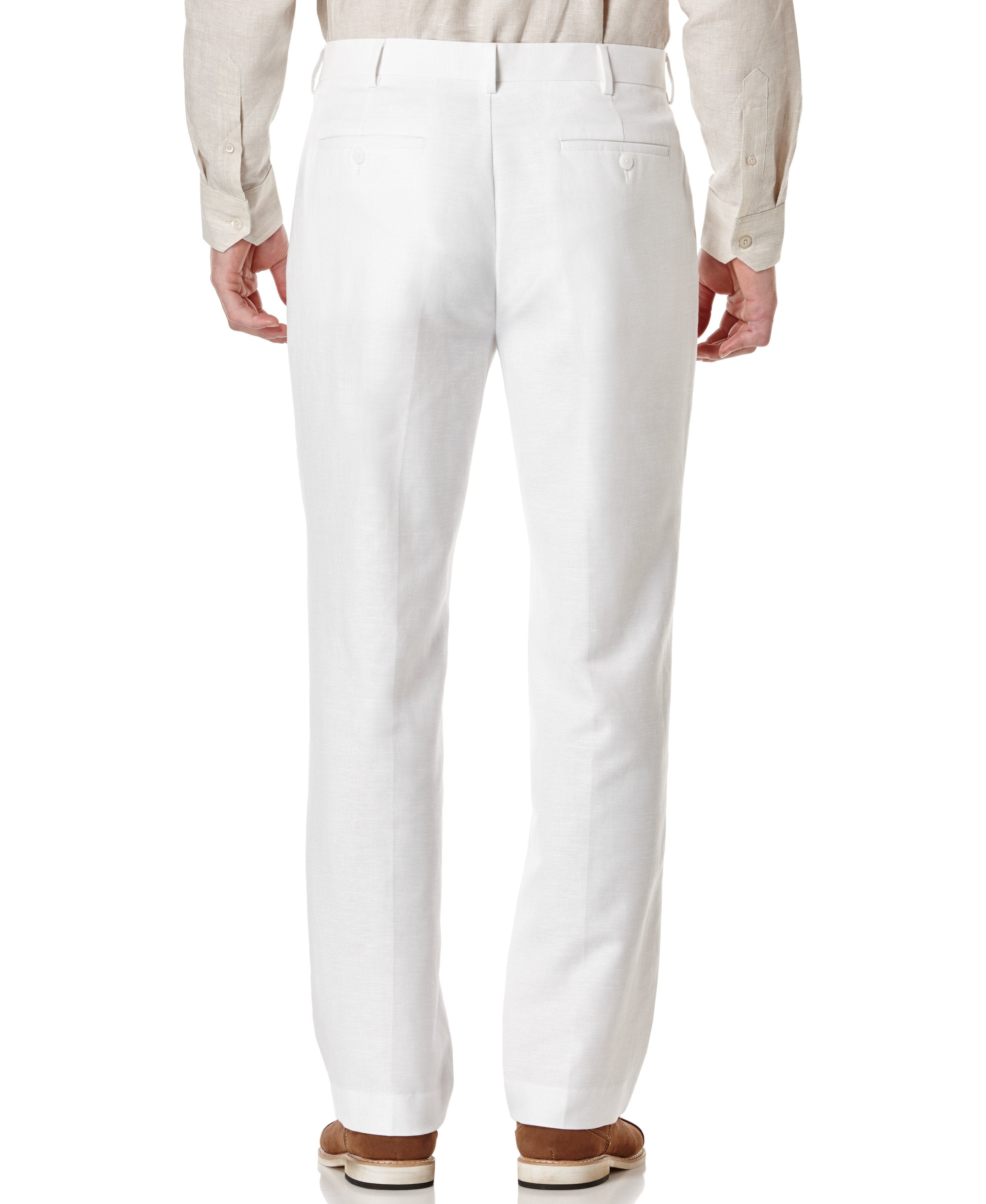 Big & Tall Linen-Blend Flat Front Pants | Cubavera